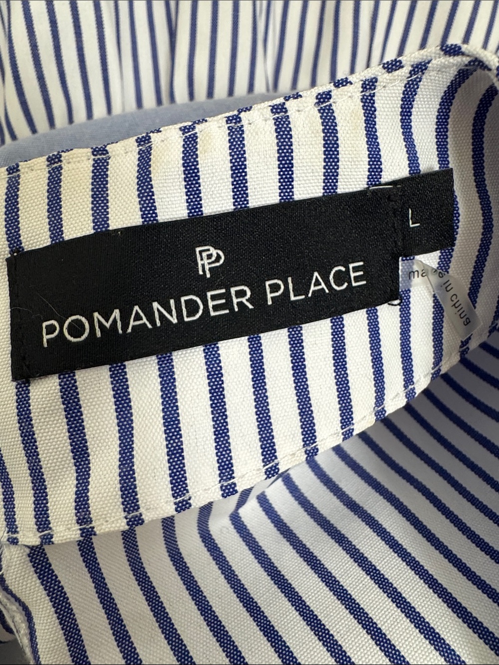 Tuckernuck Pomander Place Blue Striped Quinn mini Dress L - Picture 5 of 8